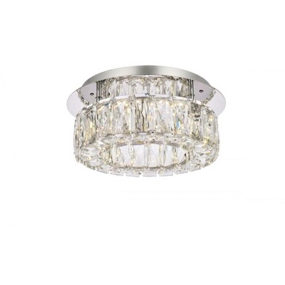 Elegant Lighting Monroe 12 inch LED single flush mount in chrome