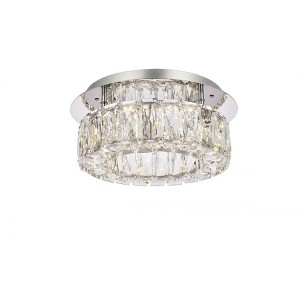 Elegant Lighting Monroe 12 inch LED single flush mount in chrome - 1 of 4