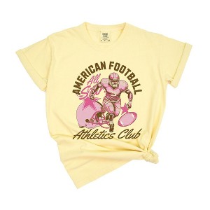 Simply Sage Market Women's America Football Athletics Club Short Sleeve Garment Dyed Tee - 1 of 4