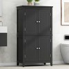Bathroom Floor Storage Cabinet Adjustable Shelves - 3 of 4