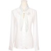 INSPIRE CHIC Women Pleated Pure Chiffon Long Solid Color Semi Sheer Stretchy Neck Scarves 1Pc - 2 of 4