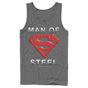 Men's Superman Man of Steel Beveled Logo Tank Top - 1 of 3