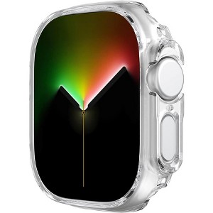 Worryfree Gadgets Full Cover Hard Bumper Case for Apple Watch Ultra 49mm Shockproof Protective Frame, Transparent - 1 of 4