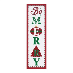 Metal Be Merry Sentiment Sign 30"H - 1 of 2