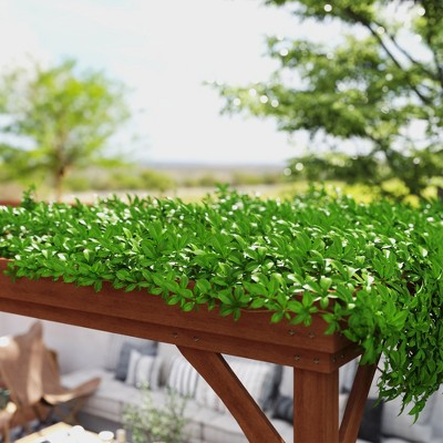 Large Brown Fir Wood Outdoor Pergola with Canopy