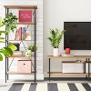 Mixed Material Dorm Media Tower Bookcase Natural - Room Essentials™: 5-Tier, Modern Style, Metal Frame - 3 of 4