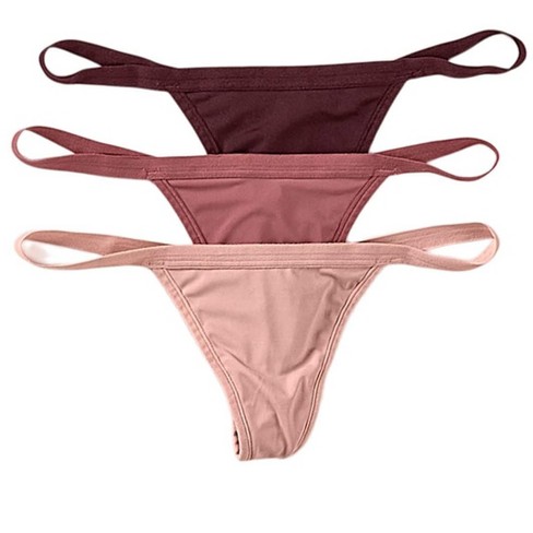 Leonisa 3-Pack Invisible G-String Thong Panties - Multicolored M