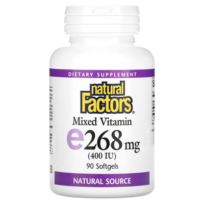 Natural Factors Mixed Vitamin E, 268 mg (400 IU), 90 Softgels
