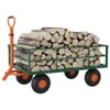 Heavy Duty Steel Garden Cart, Garden Wagon Cart On Wheels, Yard Utility Wagon Carts  w/Adjustable Handle & Removable Sides(Convert to Flatbed) - 2 of 4