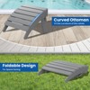 GARPROVM Upgraded Folding HDPE Adirondack Chair with Ottoman Weather-Resistant For Outdoor - 2 of 4