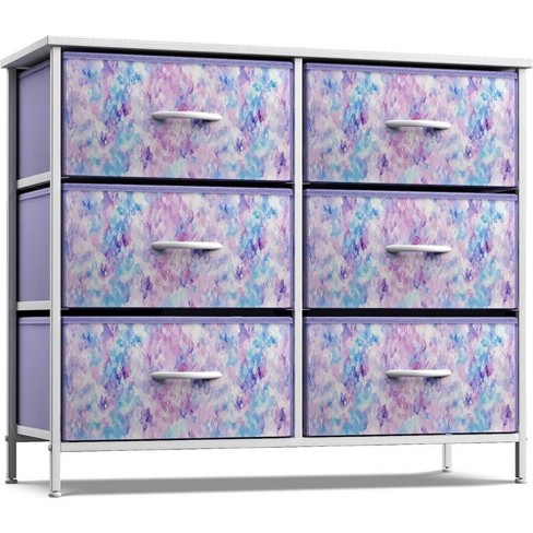 Sorbus 6 Drawer Storage Cube Dresser ,Purple