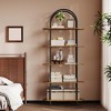 Aptliton 5 Tier Arched Bookcase, 71" Tall Industrial Open Book Shelf, Modern Freestanding Shelving Unit Storage Organiser with Metal - 4 of 4