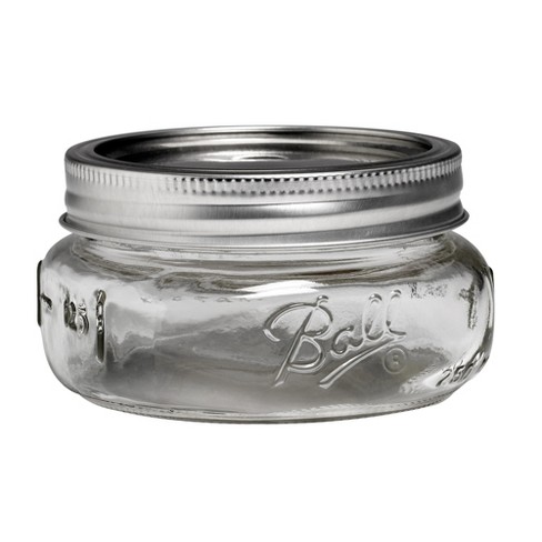 Ball 4ct 8oz Collection Elite Glass Mason Jar With Lid And Band Wide Mouth Target