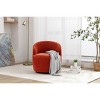 CAVINAS Chenille Fabric Swivel Accent Armchair, Barrel Chair with Black Powder Coating Metal Ring, for Living Room, Bedroom, Dining Room - 3 of 4