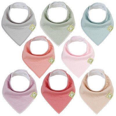 KeaBabies 8pk Organic Baby Bandana Drool Bibs, Stylish, Super Absorbent Drool Bibs for Boys and Girls