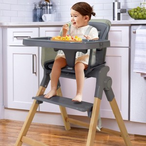 Avenlur Clover 3-in-1 Wooden High Chair for Toddlers - Foldable Baby Feeding Chair - 1 of 3