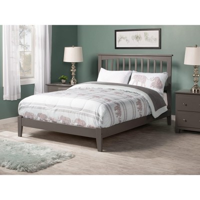 AFI Furnishings Mission Full Traditional Bed with Open Footboard and Turbo Charger in Grey