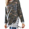 Women's Long Sleeve Lace Up Side Top - Grateful Hearts - 2 of 4