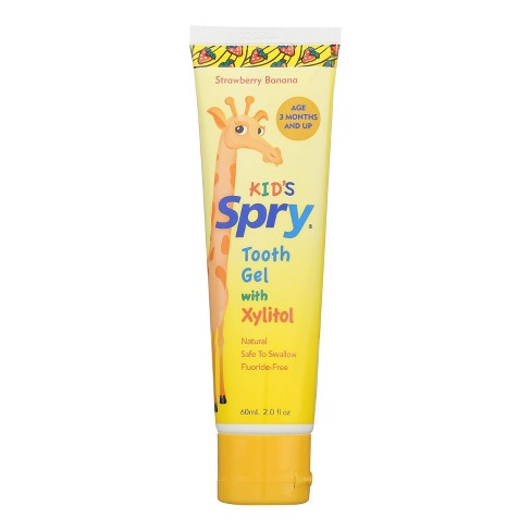 Spry Kid's Strawberry Banana Tooth Gel With Xylitol - 2 Fz : Target