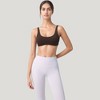 Anna-Kaci Active Women's Scoop Neck Sports Bra with Wide Straps and Seamless Design - 3 of 4
