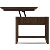 WyndenHall Normandy Lift Top Coffee Table Brunette Brown: Transitional Style, Pine Frame, 1 Year Warranty - 2 of 4