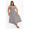 Women's Plus Size Stripe Zaya Dress - black | CITY CHIC - 2 of 4