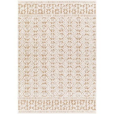 Mark & Day Oikos 7'10"x10' Rectangle Woven Indoor and Outdoor Area Rugs Beige: Geometric, Stain-Resistant, Modern Decor