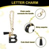 Unique Bargains Resin Lightweight Decorative Tassel Keychain Handle Charm Black with Gold Foil 1 Pc - 3 of 4