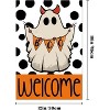 Hachikiko Double Sided Halloween Garden Flag (Ghost & Polka Dots) 12x18 Inch,Durable Polyester Outdoor Yard Porch Decoration - 4 of 4