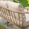 Captiva Designs 4pc Windsor Metal Outdoor Patio Conversation Set with Armchairs - 4 of 4