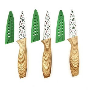 Dura Culina® 3-Piece Christmas Holiday Paring Knife Set with Blade Guards, Great Gift Set! - 1 of 4