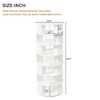 23.6'' Rotating 7-Tier Shoe Rack, 5-Grid Layer Tower, 360� Spin Organizer for Entryway & Living Room - 3 of 3
