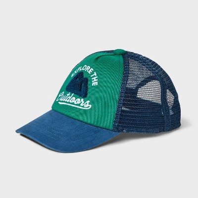 Image of Baby Boys' Baseball Hat - Cat & Jack™ Blue/Green 12-24M