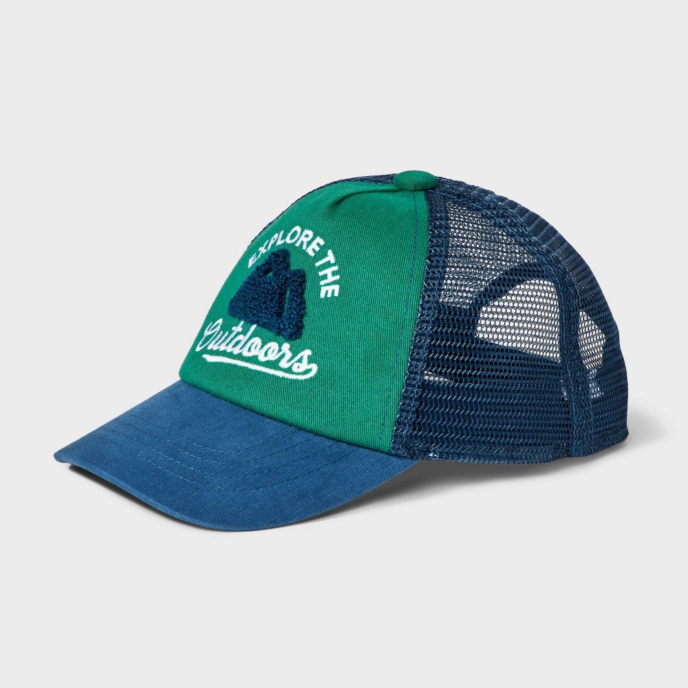 Toddler Boys' Baseball Hat - Cat & Jack™ Blue/Green 2T-5T