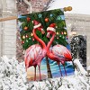 Briarwood Lane Christmas House Flag 40x28 For Outdoor Festive Flamingos For Christmas House Flag - 4 of 4