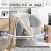 MAYEERTY Swivel Accent Chair, Modern Upholstered Barrel Chair with 360?? Swivel¡§C Beige - 3 of 4