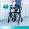 Able Life Heavy Duty Space Saver Rollator, 4-Wheel Bariatric Rolling Walker with Large Seat, Supports 500 lbs - 2 of 4
