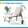 Pellebant Outdoor Lounger Aluminum Adjustable Chaise Lounge Chairs with Arms (Set of 2) - 4 of 4