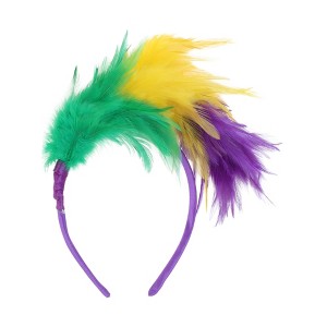 Unique Bargains Women's Color Matching Feathers Headband 1 Pc - 1 of 4