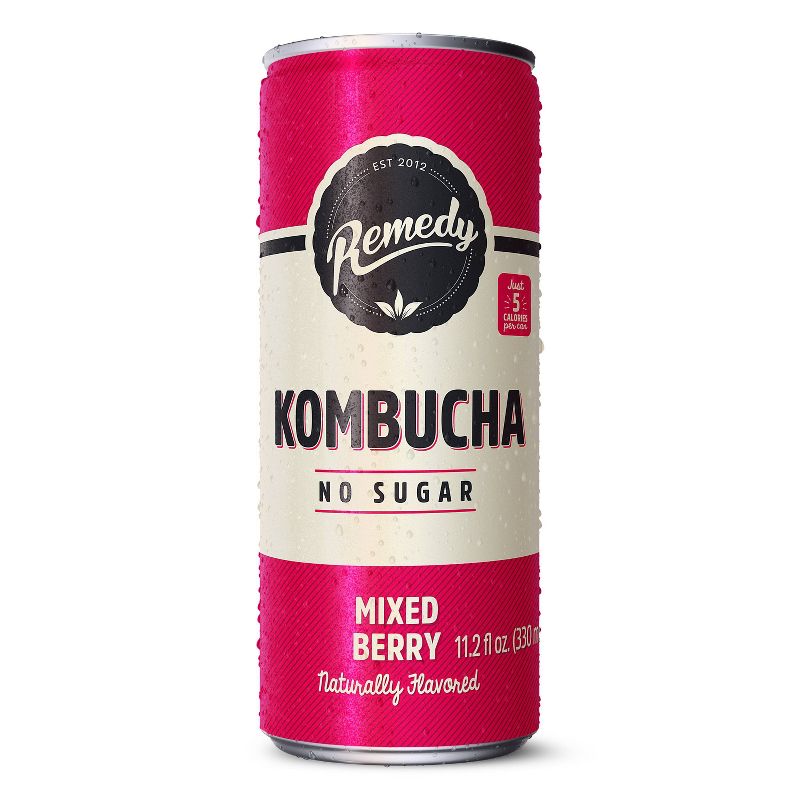 Remedy Mixed Berry Kombucha - 4pk/11.2 fl oz Cans, 5 of 10