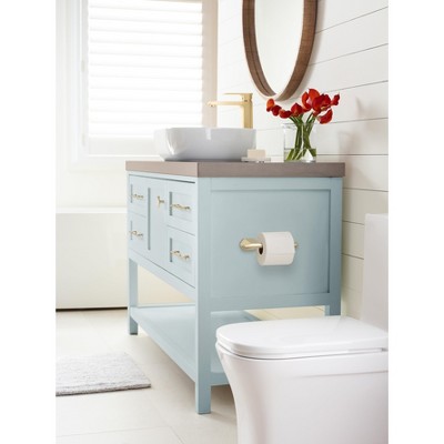 Golden Champagne Single Post Geometric Toilet Paper Holder