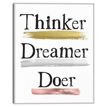 22" x 28" Thinker Dreamer Doer by Nikki Chu Framed Canvas Art Print - Masterpiece Art Gallery