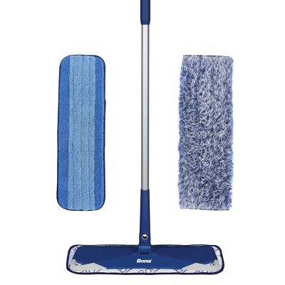 Bona Floor Mop Starter Kit - 2-in-1 Wet + Dry Floor Sweeping + Mopping - 1 Mop, 1 Reusable Sweeping Pad, 1 Reusable Mopping Pad_0