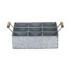 HomeRoots 12" Silver Galvanized Metal Box - 4 of 4