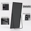 PexFix Rectangular Metal Framed Full Length Wall Mirror Free Standing Mirror in Black - 4 of 4