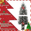 4.5 FT  Premium Snow Flocked Artificial Christmas Tree, Mini Xmas Pine Tree for Christmas Decoration,Yard,Home,Office - 3 of 4