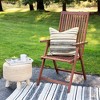 Northlight 20" Cream and Black Twisted Textured Block Handloom Woven Outdoor Square Throw Pillow - 2 of 4