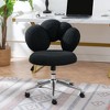 NicBex 16-19" 360° Swivel Accent Chair with Wheels&Elegant Back,Versatile Teddy Vanity Chair Computer Chair for Living Room,Office,Vanity&Study - 2 of 4