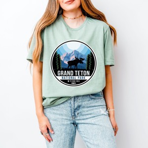 Simply Sage Market Grand Teton National Park Badge Short Sleeve Tee - 1 of 4