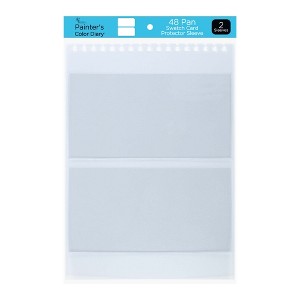 HG Art Concepts Painters Color Diary Swatch Card Protector Sleeves - Pack of 2, Size 48, 2 Card Pockets Per Sleeve, Clear Polypropylene, Fit Size 48 - 1 of 4
